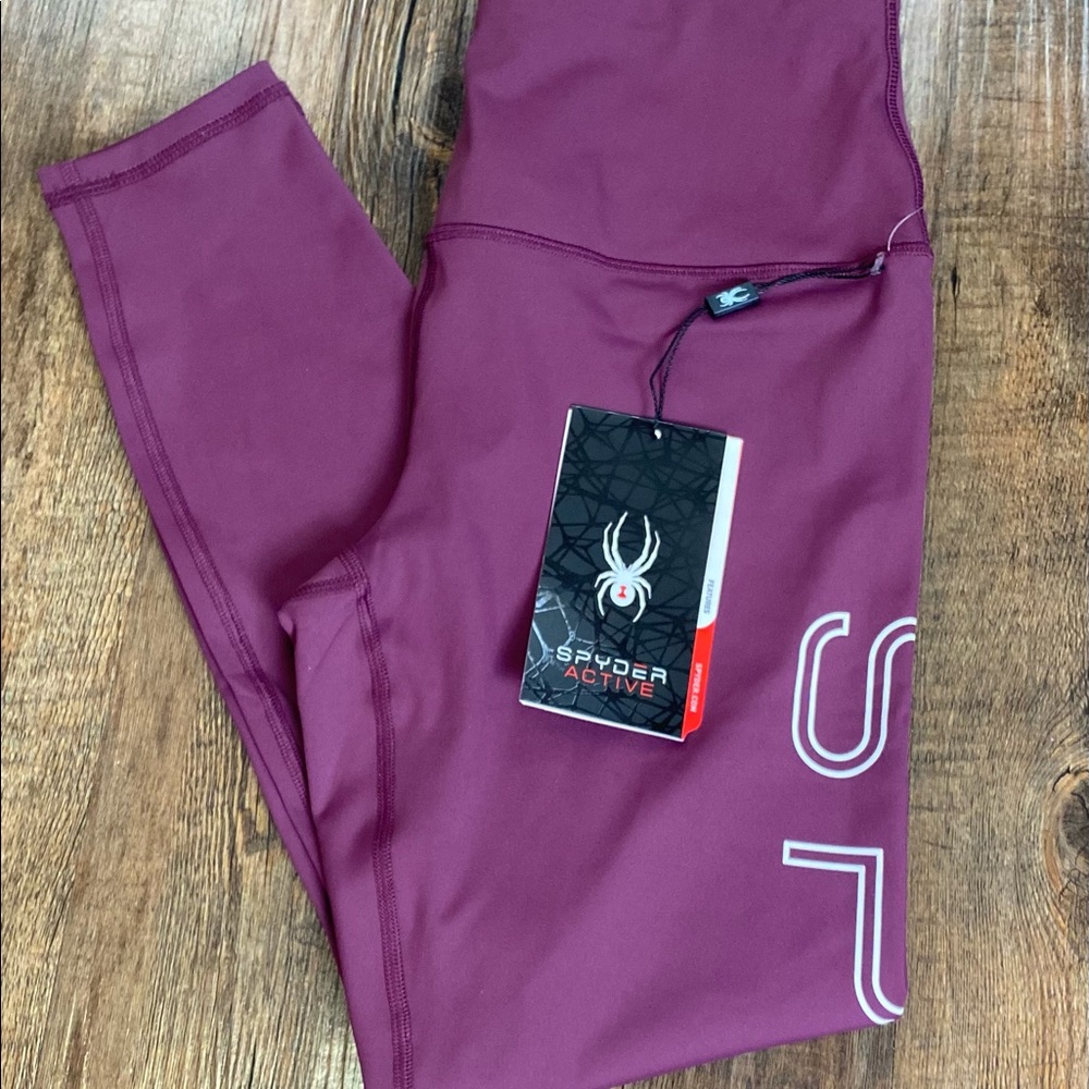 Leggins Spyder Active Rojo Compression Active M Logo ON leg nuevo con etiqueta